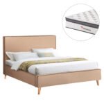 Αγόρασε ΚΡΕΒΑΤΙ ΔΙΠΛΟ ΜΕ ΣΤΡΩΜΑ INDRA HM10810.02 ΜΠΕΖ ΥΦΑΣΜΑ--ΓΙΑ ΣΤΡΩΜΑ 160x200εκ σε μοναδική τιμή στο clickforshop.gr