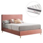 Αγόρασε ΚΡΕΒΑΤΙ ΔΙΠΛΟ ΜΕ ΣΤΡΩΜΑ INDRA HM10810.12 ΣΑΠΙΟ ΜΗΛΟ ΒΕΛΟΥΔΟ--ΓΙΑ ΣΤΡΩΜΑ 160x200εκ σε μοναδική τιμή στο clickforshop.gr