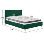 ΚΡΕΒΑΤΙ ΔΙΠΛΟ ΜΕ ΣΤΡΩΜΑ INDRA HM10810.13 ΚΥΠΑΡΙΣΣΙ ΒΕΛΟΥΔΟ--ΓΙΑ ΣΤΡΩΜΑ 160x200εκ - Image 3