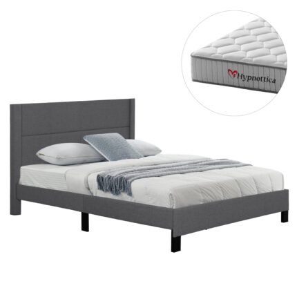 Αγόρασε ΚΡΕΒΑΤΙ ΔΙΠΛΟ & ΣΤΡΩΜΑ TRILLOP HM10763.01 ΓΚΡΙ ΥΦΑΣΜΑ--ΓΙΑ 160x200εκ σε μοναδική τιμή στο clickforshop.gr