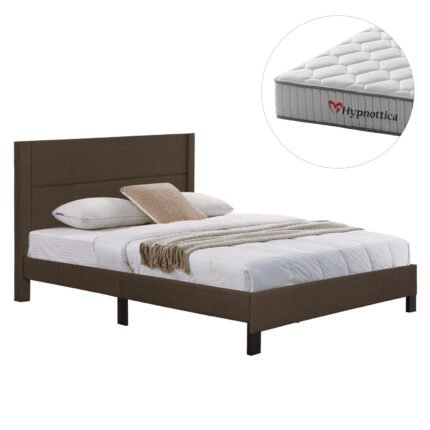Αγόρασε ΚΡΕΒΑΤΙ ΔΙΠΛΟ & ΣΤΡΩΜΑ TRILLOP HM10763.02 ΚΑΦΕ ΥΦΑΣΜΑ--ΓΙΑ 160x200εκ σε μοναδική τιμή στο clickforshop.gr