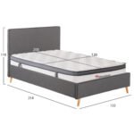 ΚΡΕΒΑΤΙ ΗΜΙΔΙΠΛΟ ΜΕ ΣΤΡΩΜΑ MAYLIN HM10802.02 ΓΚΡΙ ΥΦΑΣΜΑ--ΣΤΡΩΜΑ 120Χ200εκ - Image 3