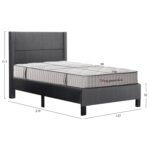 ΚΡΕΒΑΤΙ ΗΜΙΔΙΠΛΟ & ΣΤΡΩΜΑ TRILLOP HM10757.01 ΓΚΡΙ ΥΦΑΣΜΑ--ΓΙΑ 120x200εκ - Image 3