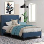 ΚΡΕΒΑΤΙ ΗΜΙΔΙΠΛΟ & ΣΤΡΩΜΑ TRILLOP HM10757.02 ΜΠΛΕ ΥΦΑΣΜΑ--ΓΙΑ 120x200εκ - Image 2