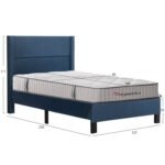 ΚΡΕΒΑΤΙ ΗΜΙΔΙΠΛΟ & ΣΤΡΩΜΑ TRILLOP HM10757.02 ΜΠΛΕ ΥΦΑΣΜΑ--ΓΙΑ 120x200εκ - Image 3