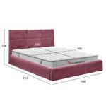 ΚΡΕΒΑΤΙ ΜΕ ΣΤΡΩΜΑ & ΑΠΟΘ.ΧΩΡΟ BRILEY HM10765.02 ΣΑΠΙΟ ΜΗΛΟ ΒΕΛΟΥΔΟ--ΣΤΡΩΜΑ 160x200εκ - Image 2