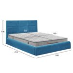 ΚΡΕΒΑΤΙ ΜΕ ΣΤΡΩΜΑ & ΑΠΟΘ.ΧΩΡΟ BRILEY HM10765.04 ΠΕΤΡΟΛ ΒΕΛΟΥΔΟ--ΣΤΡΩΜΑ 160x200εκ - Image 3