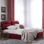 ΚΡΕΒΑΤΙ ΜΕ ΣΤΡΩΜΑ & ΑΠΟΘ.ΧΩΡΟ KENDRA HM10809.06 ΚΟΚΚΙΝΟ ΒΕΛΟΥΔΟ-ΣΤΡΩΜΑ 160x200εκ - Image 2