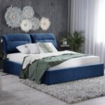 ΚΡΕΒΑΤΙ ΜΕ ΣΤΡΩΜΑ & ΑΠΟΘ.ΧΩΡΟ KENDRA HM10809.18 ΜΠΛΕ ΒΕΛΟΥΔΟ-ΣΤΡΩΜΑ 160x200εκ - Image 2