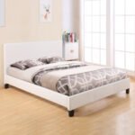 ΚΡΕΒΑΤΙ ΜΕ ΣΤΡΩΜΑ BECCA HM10760.01 ΛΕΥΚΟ PU--ΓΙΑ 150x200εκ - Image 2