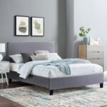 ΚΡΕΒΑΤΙ ΜΕ ΣΤΡΩΜΑ BECCA HM10760.02 ΓΚΡΙ ΥΦΑΣΜΑ--ΓΙΑ 150x200εκ - Image 2