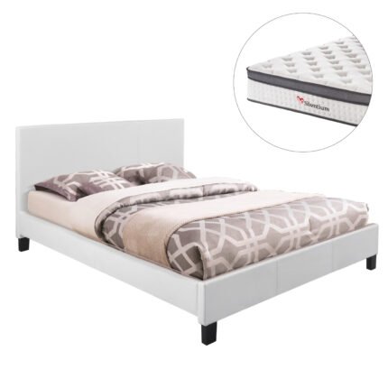 Αγόρασε ΚΡΕΒΑΤΙ ΜΕ ΣΤΡΩΜΑ BECCA HM10803.01 ΛΕΥΚΟ PU--ΓΙΑ 150x200εκ σε μοναδική τιμή στο clickforshop.gr