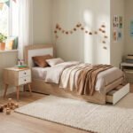 ΚΡΕΒΑΤΙ ΜΟΝΟ ΜΕ ΣΥΡΤΑΡΙ & ΣΤΡΩΜΑ MELANY HM10745 ΜΕΛΑΜΙΝΗ SONAMA/ΛΕΥΚΟ--ΓΙΑ 90x190εκ - Image 2