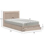 ΚΡΕΒΑΤΙ ΜΟΝΟ ΜΕ ΣΥΡΤΑΡΙ & ΣΤΡΩΜΑ MELANY HM10745.02 ΜΕΛΑΜΙΝΗ SONAMA--ΓΙΑ 90x190εκ - Image 3