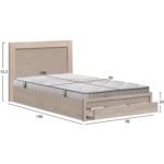 ΚΡΕΒΑΤΙ ΜΟΝΟ ΜΕ ΣΥΡΤΑΡΙ & ΣΤΡΩΜΑ MELANY HM10756.03 ΜΕΛΑΜΙΝΗ SONAMA--ΓΙΑ 90x190εκ - Image 2