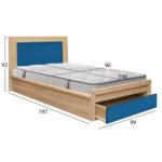 ΚΡΕΒΑΤΙ ΠΑΙΔΙΚΟ ΜΕ ΣΥΡΤΑΡΙ PLAYROOM HM10752.01 ΜΕΛΑΜΙΝΗ SONAMA/ΣΙΕΛ--ΣΤΡΩΜΑ 90x190εκ - Image 2
