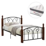 Αγόρασε ΚΡΕΒΑΤΙ & ΣΤΡΩΜΑ SUZIE HM10800 ΜΕΤΑΛΛΟ & RUBBERWOOD ΣΚΟΥΡΟ ΚΑΡΥΔΙ--ΣΤΡΩΜΑ 90Χ190εκ σε μοναδική τιμή στο clickforshop.gr