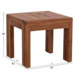 LOUNGE ΣΕΤ KIOTO HM10960 ΤΡΑΠΕΖΑΚΙ & 2 ΠΟΛΥΘΡΟΝΕΣ--ΞΥΛΟ TEAK--ΜΠΕΖ ΜΑΞΙΛΑΡΙΑ - Image 2