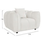 ΠΟΛΥΘΡΟΝΑ LYKKE HM3325.02 ΕΚΡΟΥ ΥΦΑΣΜΑ 119x89x70Υεκ - Image 2