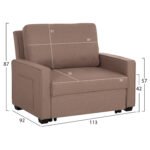 ΠΟΛΥΘΡΟΝΑ-ΚΡΕΒΑΤΙ KANNA HM3083.02 ΜΠΕΖ ΥΦΑΣΜΑ 113x92x87Υεκ. - Image 2