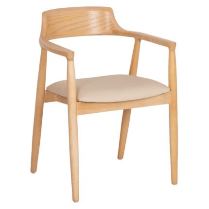 Αγόρασε ΠΟΛΥΘΡΟΝΑ ΤΡΑΠΕΖΑΡΙΑΣ TARGA HM18336.11 RUBBERWOOD ΦΥΣΙΚΟ & PU ΕΚΡΟΥ 58x54x78Yεκ σε μοναδική τιμή στο clickforshop.gr