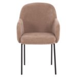 ΠΟΛΥΘΡΟΝΑ ΤΡΑΠΕΖΑΡΙΑΣ MANIDO HM18429.03 TAUPE ΥΦΑΣΜΑ-ΜΕΤΑΛ.ΜΑΥΡΑ ΠΟΔΙΑ 54x61x87Υεκ - Image 3