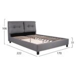 ΣΕΤ ΚΡΕΒΑΤΟΚΑΜΑΡΑΣ 6ΤΜΧ CARLY HM10884.05 ΜΕΛΑΜΙΝΗ ΛΕΥΚΗ-ΥΦΑΣΜΑ ΓΚΡΙ - Image 3