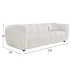 ΣΕΤ ΣΑΛΟΝΙ 3ΘΕΣΙΟΣ & 2ΘΕΣΙΟΣ LYKKE HM10812.02 ΕΚΡΟΥ ΥΦΑΣΜΑ - Image 2