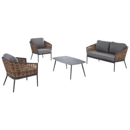 Αγόρασε ΣΕΤ ΣΑΛΟΝΙ 4ΤΜΧ CASSIAN HM6552.01 ΑΛΟΥΜΙΝΙΟ & ΜΑΞΙΛΑΡΙΑ ΓΚΡΙ-ΜΠΕΖ P.E.RATTAN σε μοναδική τιμή στο clickforshop.gr