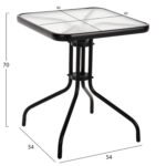 ΣΕΤ ΤΡΑΠΕΖΑΡΙΑΣ 3ΤΜΧ LAURA HM10468.03 ΚΑΡΕΚΛΕΣ ΜΕΤΑΛ. & ΑΛΟΥΜ. & ΤΡΑΠΕΖΙ-- ΜΑΥΡΟ - Image 2