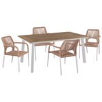 Αγόρασε ΣΕΤ ΤΡΑΠΕΖΑΡΙΑΣ 5ΤΜΧ TABER HM10824.01 ΑΛΟΥΜΙΝΙΟ ΛΕΥΚΟ--POLYWOOD--P.E.ΣΧΟΙΝΙ ΜΠΕΖ σε μοναδική τιμή στο clickforshop.gr