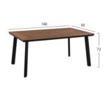ΣΕΤ ΤΡΑΠΕΖΑΡΙΑΣ 5ΤΜΧ TABER HM10834.02 ΑΛΟΥΜ. ΣΚΟΥΡΟ ΓΚΡΙ--POLYWOOD--P.E.RATTAN ΜΠΕΖ - Image 2