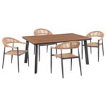 Αγόρασε ΣΕΤ ΤΡΑΠΕΖΑΡΙΑΣ 5ΤΜΧ TABER HM10834.02 ΑΛΟΥΜ. ΣΚΟΥΡΟ ΓΚΡΙ--POLYWOOD--P.E.RATTAN ΜΠΕΖ σε μοναδική τιμή στο clickforshop.gr