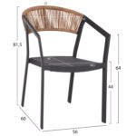 ΣΕΤ ΤΡΑΠΕΖΑΡΙΑΣ 5ΤΜΧ TABER HM10837.01 ΚΑΡΕΚΛΕΣ & ΤΡΑΠΕΖΙ ΑΛΟΥΜ.-POLYWOOD-ΓΚΡΙ - Image 3