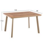 ΣΕΤ ΤΡΑΠΕΖΑΡΙΑΣ 5ΤΜΧ TABER HM10837.03 ΚΑΡΕΚΛΕΣ & ΤΡΑΠΕΖΙ ΑΛΟΥΜ.-POLYWOOD--ΣΑΜΠΑΝΙ - Image 2