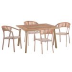 Αγόρασε ΣΕΤ ΤΡΑΠΕΖΑΡΙΑΣ 5ΤΜΧ TABER HM10837.03 ΚΑΡΕΚΛΕΣ & ΤΡΑΠΕΖΙ ΑΛΟΥΜ.-POLYWOOD--ΣΑΜΠΑΝΙ σε μοναδική τιμή στο clickforshop.gr
