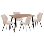 Αγόρασε ΣΕΤ ΤΡΑΠΕΖΑΡΙΑΣ 5ΤΜΧ GAFF HM10847.02 MDF TOP ΦΥΣΙΚΟ--ΥΦΑΣΜΑ ΜΠΕΖ & ΜΕΤΑΛΛΟ ΜΑΥΡΟ σε μοναδική τιμή στο clickforshop.gr