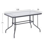 ΣΕΤ ΤΡΑΠΕΖΑΡΙΑΣ 5ΤΜΧ ADAM HM10859.01 ΚΑΡΕΚΛΕΣ ΜΕΤΑΛΛΙΚΕΣ & ΤΡΑΠΕΖΙ 120x70εκ ΓΚΡΙ - Image 2