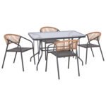 Αγόρασε ΣΕΤ ΤΡΑΠΕΖΑΡΙΑΣ 5ΤΜΧ ADAM HM10859.01 ΚΑΡΕΚΛΕΣ ΜΕΤΑΛΛΙΚΕΣ & ΤΡΑΠΕΖΙ 120x70εκ ΓΚΡΙ σε μοναδική τιμή στο clickforshop.gr