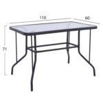 ΣΕΤ ΤΡΑΠΕΖΑΡΙΑΣ 5ΤΜΧ ADAM HM10897.01 ΤΡΑΠΕΖΙ 110x60εκ & 4 ΠΟΛΥΘΡΟΝΕΣ--ΓΚΡΙ - Image 2