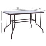 ΣΕΤ ΤΡΑΠΕΖΑΡΙΑΣ 5ΤΜΧ ADAM HM10897.02 ΤΡΑΠΕΖΙ 110x60εκ & 4 ΠΟΛΥΘΡΟΝΕΣ--ΚΑΦΕ - Image 2
