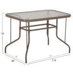 ΣΕΤ ΤΡΑΠΕΖΑΡΙΑΣ 5ΤΜΧ ADAM HM10897.04 ΤΡΑΠΕΖΙ 110x60εκ & 4 ΠΟΛΥΘΡΟΝΕΣ--ΣΑΜΠΑΝΙ - Image 2
