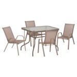 Αγόρασε ΣΕΤ ΤΡΑΠΕΖΑΡΙΑΣ 5ΤΜΧ ADAM HM10897.04 ΤΡΑΠΕΖΙ 110x60εκ & 4 ΠΟΛΥΘΡΟΝΕΣ--ΣΑΜΠΑΝΙ σε μοναδική τιμή στο clickforshop.gr