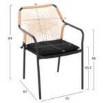 ΣΕΤ ΤΡΑΠΕΖΑΡΙΑΣ 5ΤΜΧ OFER HM21005.01 ΚΑΡΕΚΛΕΣ ΑΛΟΥΜ. & ΜΕΤΑΛ.ΤΡΑΠΕΖΙ 150x90εκ--ΓΚΡΙ - Image 3