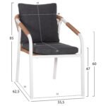 ΣΕΤ ΤΡΑΠΕΖΑΡΙΑΣ 7ΤΜΧ MAERLY HM10826.01 ΑΛΟΥΜΙΝΙΟ ΛΕΥΚΟ--POLYWOOD--ΓΚΡΙ ΜΑΞΙΛΑΡΙΑ - Image 3