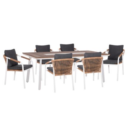 Αγόρασε ΣΕΤ ΤΡΑΠΕΖΑΡΙΑΣ 7ΤΜΧ MAERLY HM10826.01 ΑΛΟΥΜΙΝΙΟ ΛΕΥΚΟ--POLYWOOD--ΓΚΡΙ ΜΑΞΙΛΑΡΙΑ σε μοναδική τιμή στο clickforshop.gr