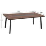 ΣΕΤ ΤΡΑΠΕΖΑΡΙΑΣ 7ΤΜΧ MAERLY HM10826.13 ΑΛΟΥΜΙΝΙΟ & ΜΑΞΙΛΑΡΙΑ ΣΚΟΥΡΟ ΓΚΡΙ--POLYWOOD - Image 2