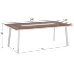 ΣΕΤ ΤΡΑΠΕΖΑΡΙΑΣ 7ΤΜΧ TABER HM10829.02 ΑΛΟΥΜΙΝΙΟ ΛΕΥΚΟ--POLYWOOD--P.E.ΣΧΟΙΝΙ ΜΠΕΖ - Image 2