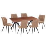 Αγόρασε ΣΕΤ ΤΡΑΠΕΖΑΡΙΑΣ 7ΤΜΧ GAFF HM10935.03 MDF TOP ΚΑΡΥΔΙ--ΥΦΑΣΜΑ TAUPE & ΜΕΤΑΛΛΟ ΜΑΥΡΟ σε μοναδική τιμή στο clickforshop.gr