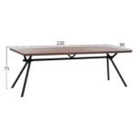 ΣΕΤ ΤΡΑΠΕΖΑΡΙΑΣ 7ΤΜΧ MANDY HM10957.03 MDF TOP--ΥΦΑΣΜΑ TAUPE & ΜΕΤΑΛ.ΠΟΔΙΑ - Image 2
